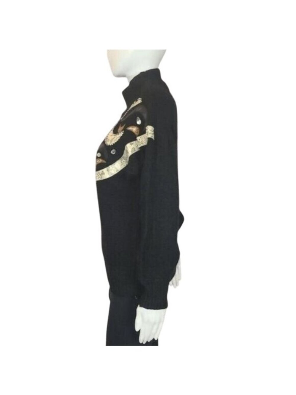 Work In Progress Vintage Mock Neck By Gladys Bagley Womens Sweater Medium - Picture 3 of 12